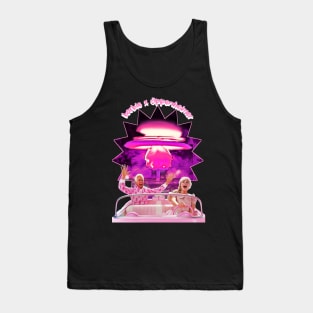 Geek Chic Meets Glamour barbiexoppenheimer Tank Top